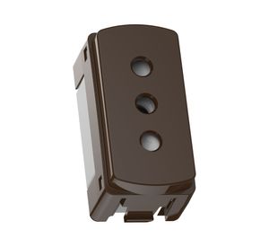 Toma corriente 2P+T 10A Miluz café Schneider