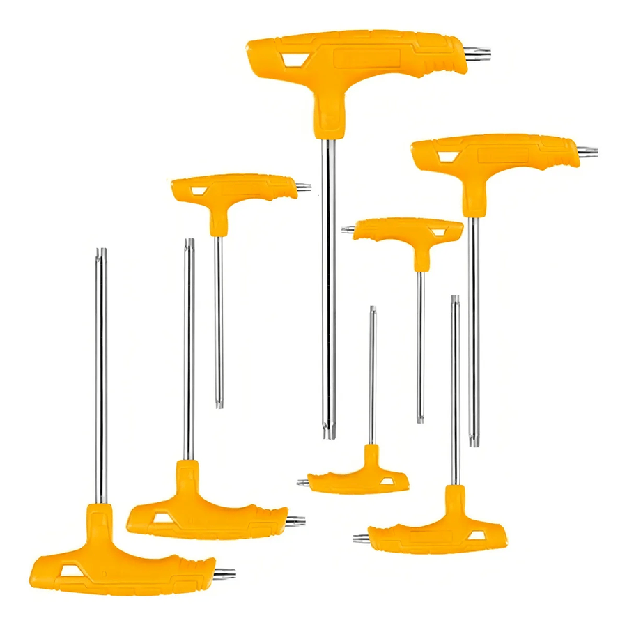 Juego De Llave Allen T - Torx Ingco 8 Pzs. Hhkt80838 Color Amarillo