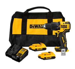 Taladro percutor Atomic 1/2" 20V + 2 baterias DCD709D2-B2 Dewalt