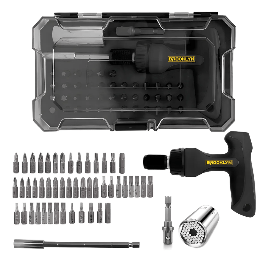 Juego Herramientas Llave Dado Universal Brooklyn 45 Piezas