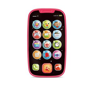 Teléfono juguete rosado Hola Toys
