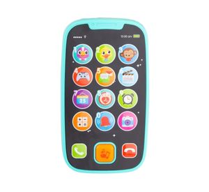 Teléfono juguete celeste Hola Toys