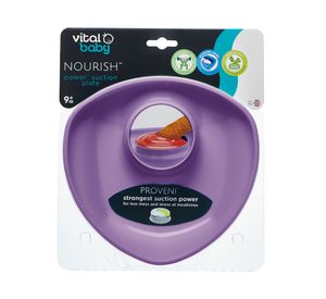 Plato con base succión morado Vital Baby