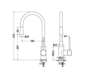 Monomando lavaplatos Oreste yellow