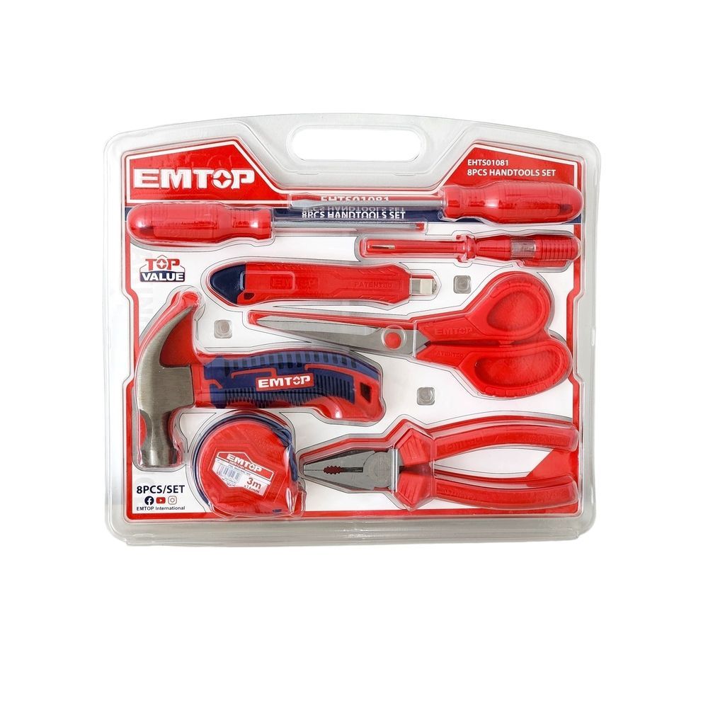 Pack de 8 Herramientas Manuales EHTS01081 EMTOP a $19.990