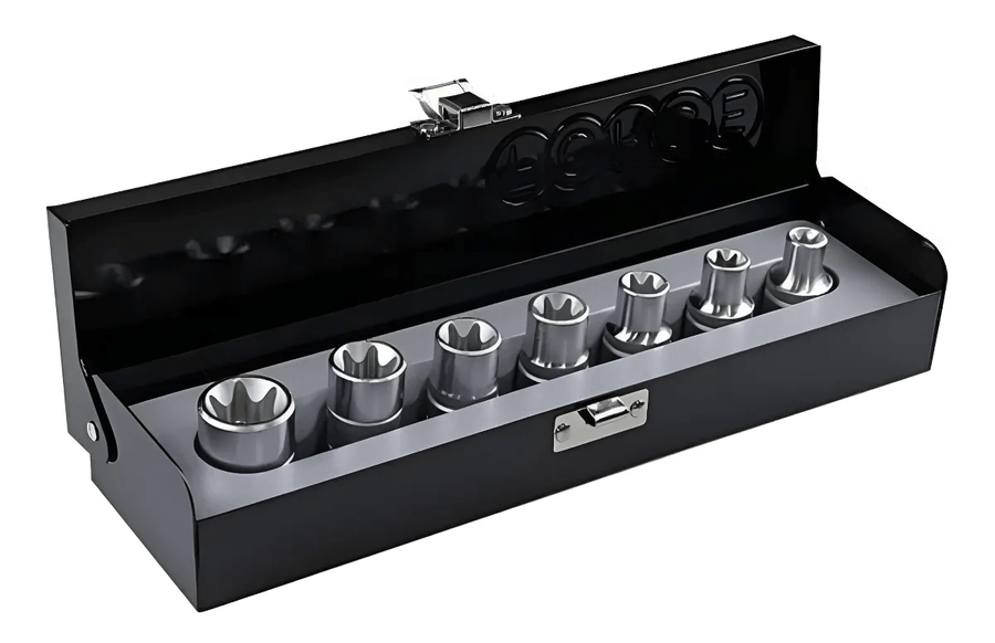 Juego Dados Torx Hembra Force 1/2 De E10 A E24 - 7 Pzs