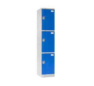 Locker plástico LP1-03 Les 3 puertas azul Maletek