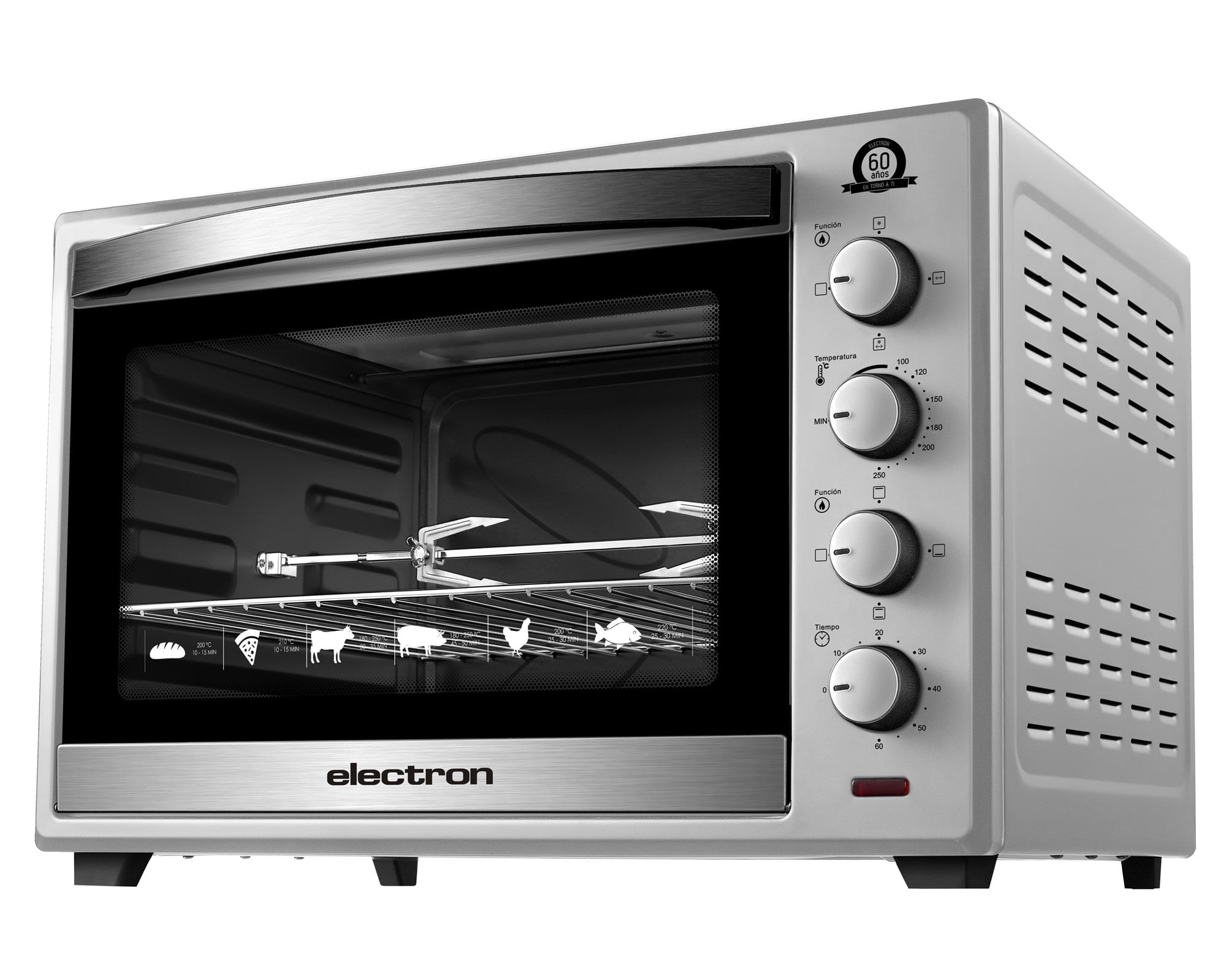 Electron Horno eléctrico BA8600 gris 60 lt