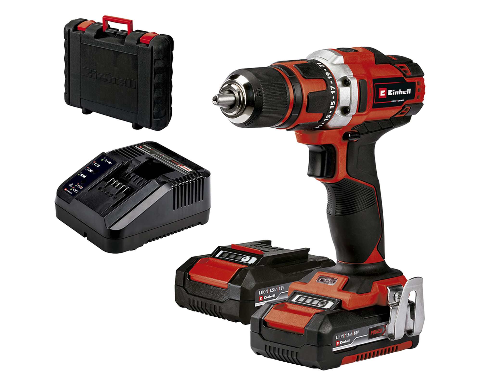 Taladro inalámbrico 18V 13mm TE-CD 18 / 40-1 Li + 2 baterías 1,5 Ah Einhell a $79.990