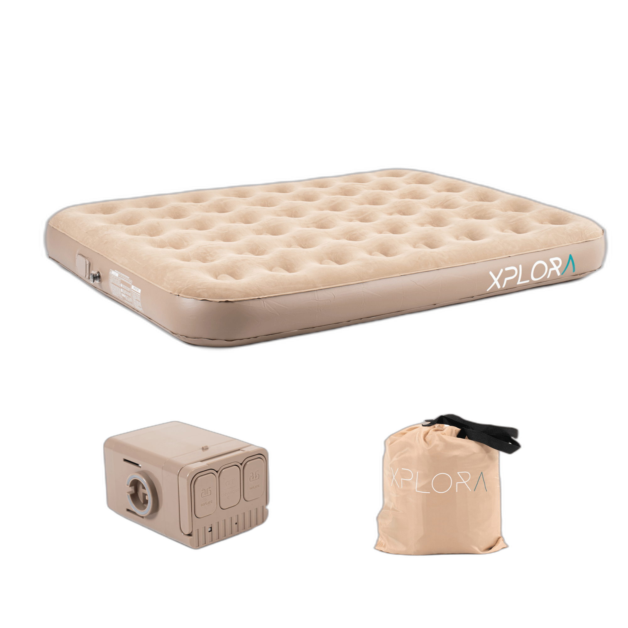 Xplora Colchón Inflable Xplora Eléctrico 2 Plazas Bomba Recargable
