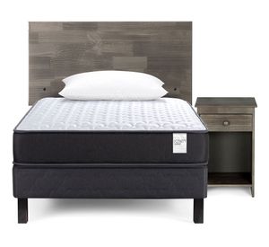 Cama europea 1 plaza Wave + set Tabor + almohada