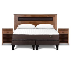 Cama europea King Ergo T + base dividida + set Ferrara + almohadas Slight