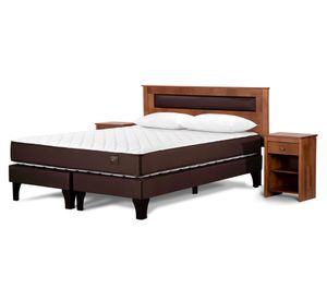 Cama europea King Ergo T + base dividida + set Ferrara + almohadas Slight