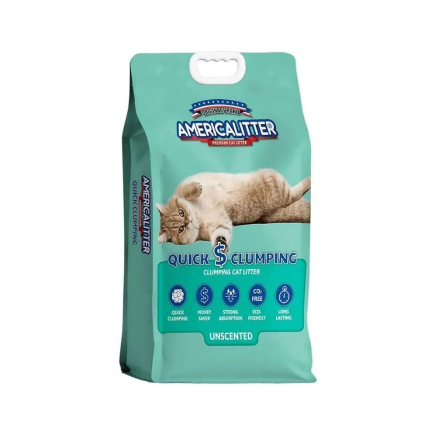 Arena Gato AmericaLitter 7 kg Quick Clumping Sin Aroma