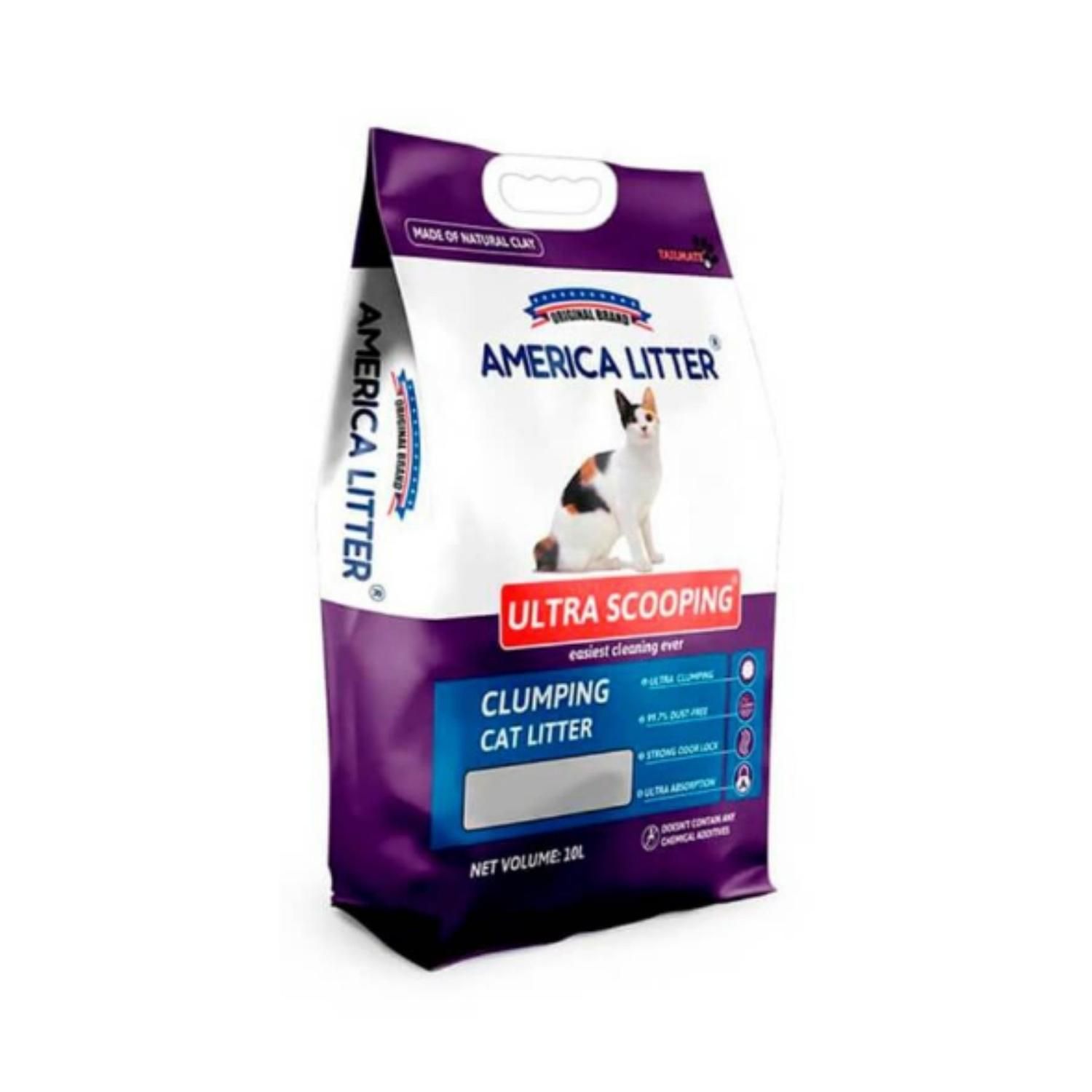 Arena Gato AmericaLitter 7 kg Ultra Scooping Aglomerante