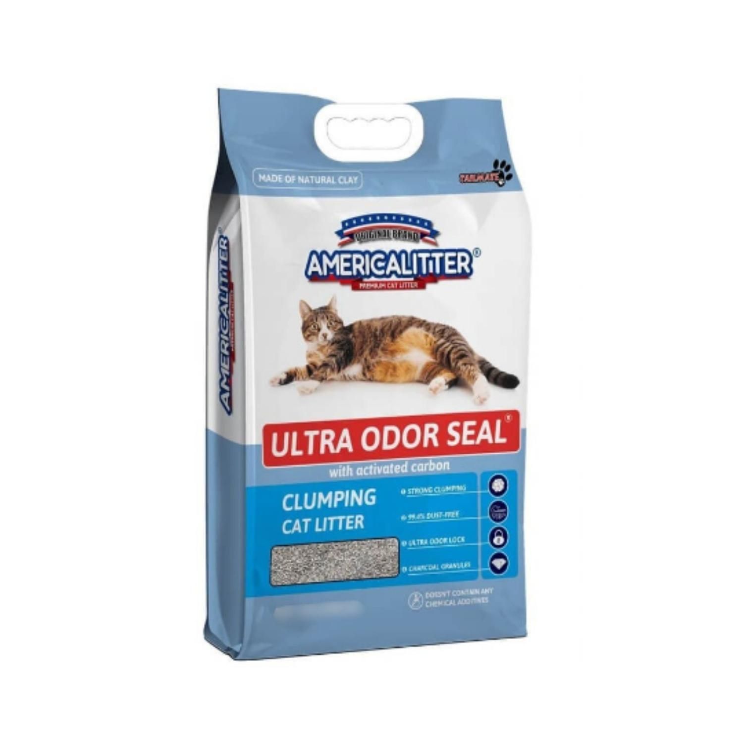 Arena Gato AmericaLitter 7 kg Ultra Odor Seal Carbon