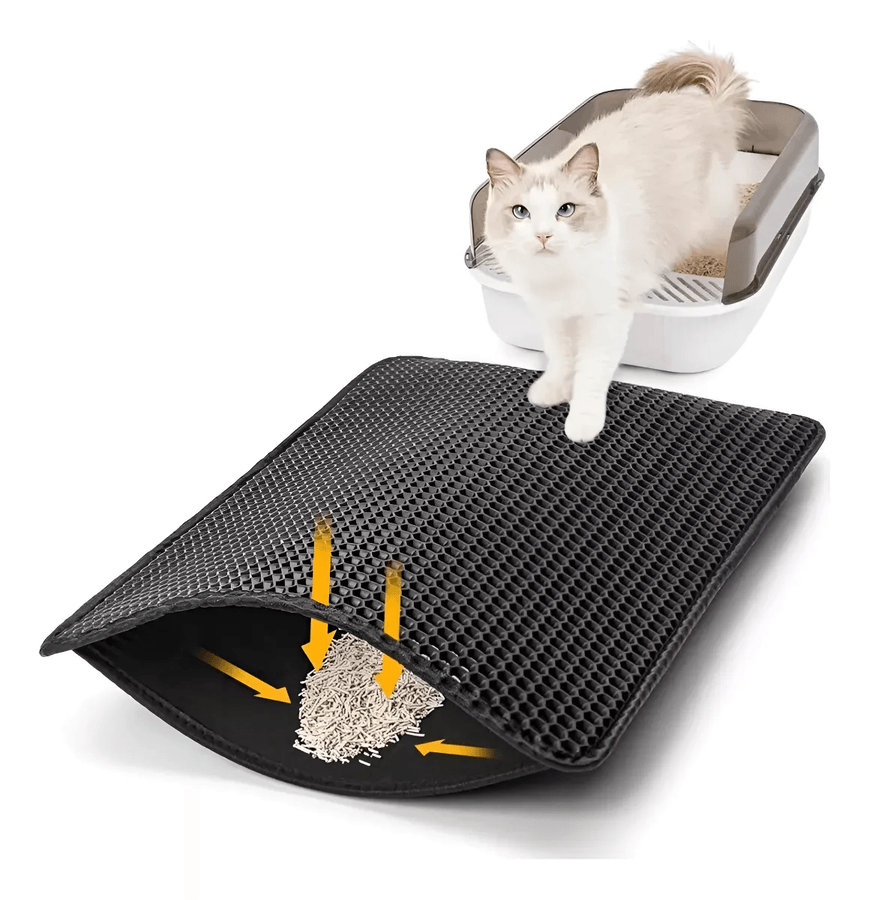 Atrapa Arenas Alfombra Para Gatos - Para Salida Del Arenero Negro