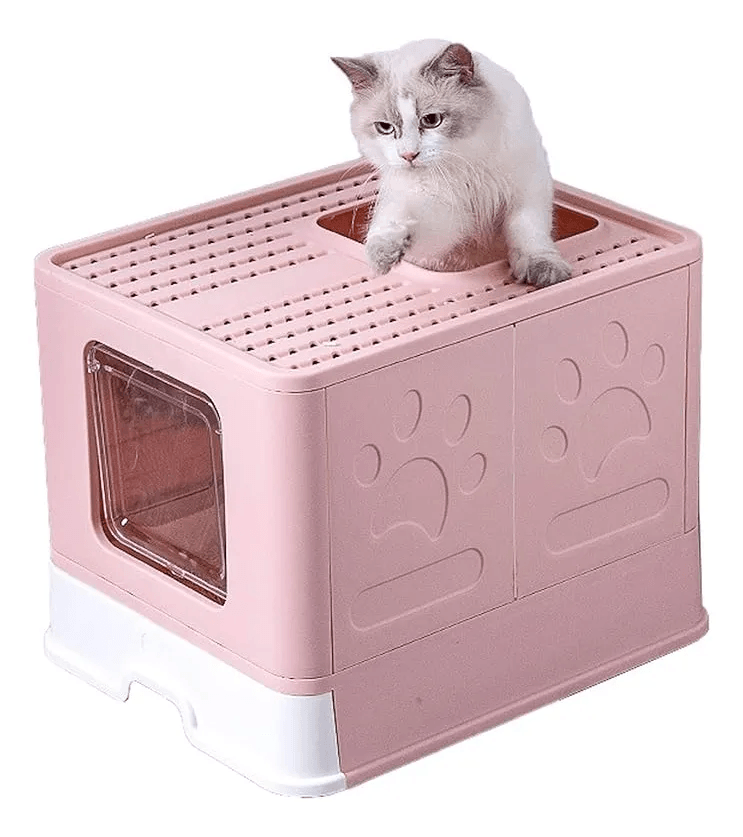 Arenero Para Gatos Grande Pegable Caja De Arena Con Cuchara