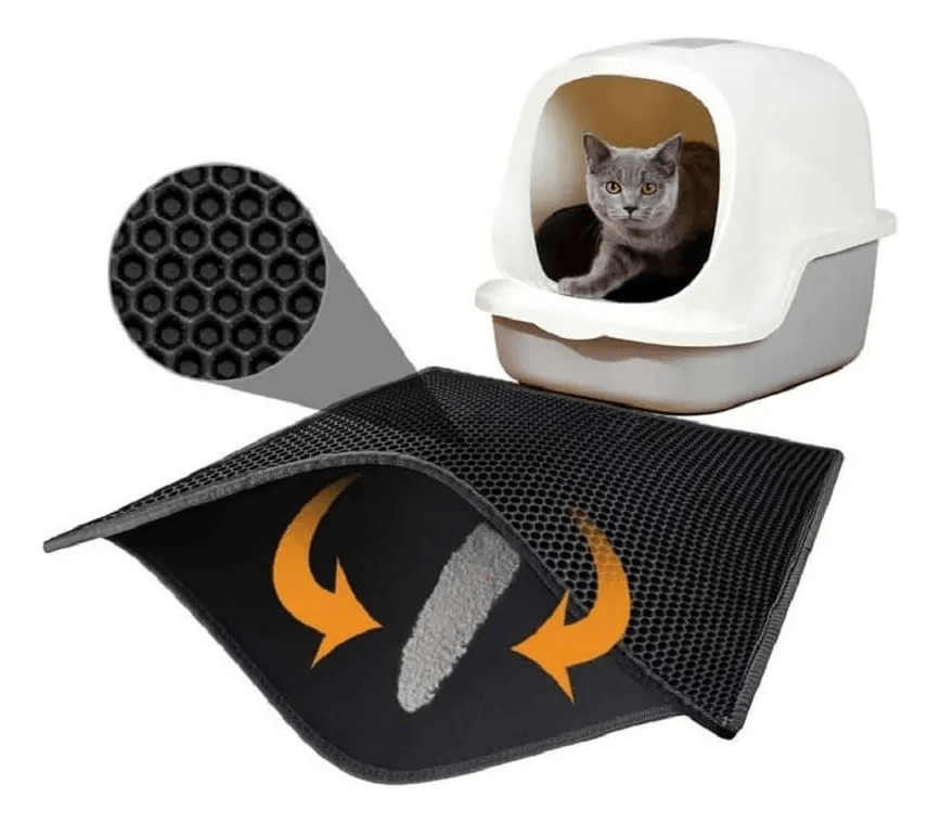 Alfombra Salida Arenero Gato Baño Atrapa Arena 75cmx55cm