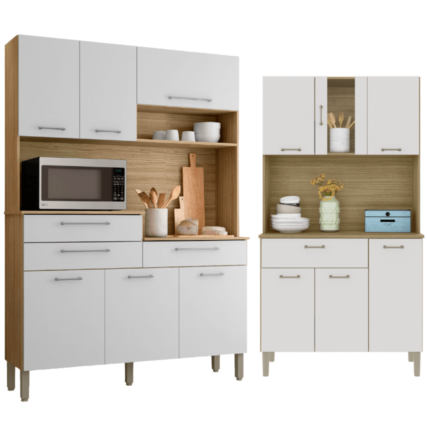 Movelaria Combo mueble de cocina kyra y kit 8 puertas kit orion k0608