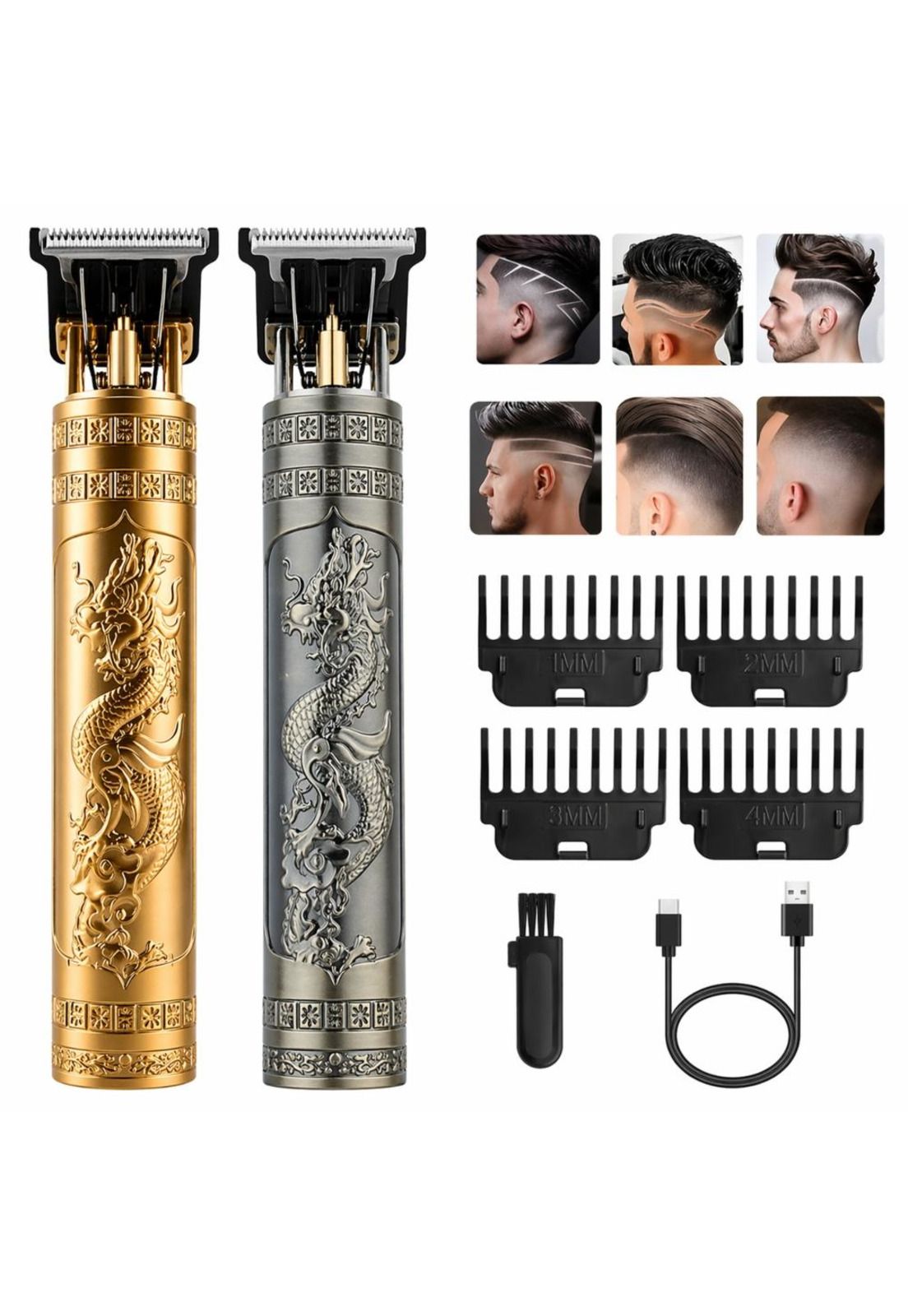 Afeitadora Eléctrica Maquina Corta Pelo Barba Recargable USB a $3.490