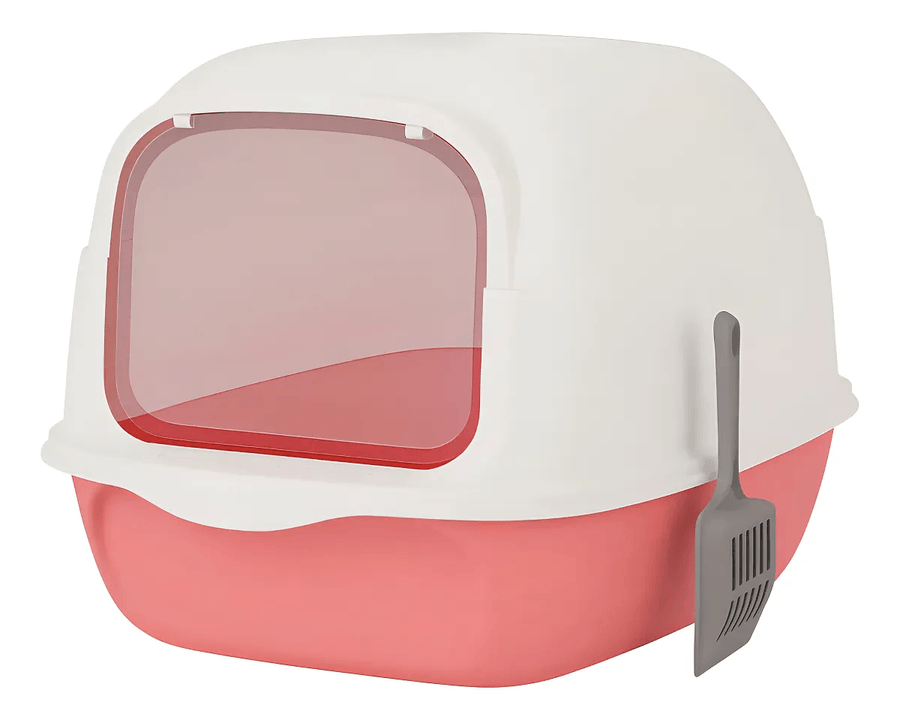 Arenero Para Gatos Roro Cerrado Baño Sanitario Caja Arena Gato Roro Color Rosado - 1000245