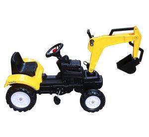 Excavadora pedales amarilla