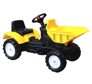 Tractor pala y pedales amarillo