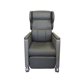 Butaca geriátrica con soporte cabeza ecocuero gris