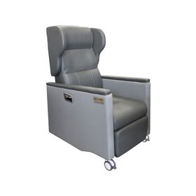 Butaca geriátrica con soporte cabeza ecocuero gris