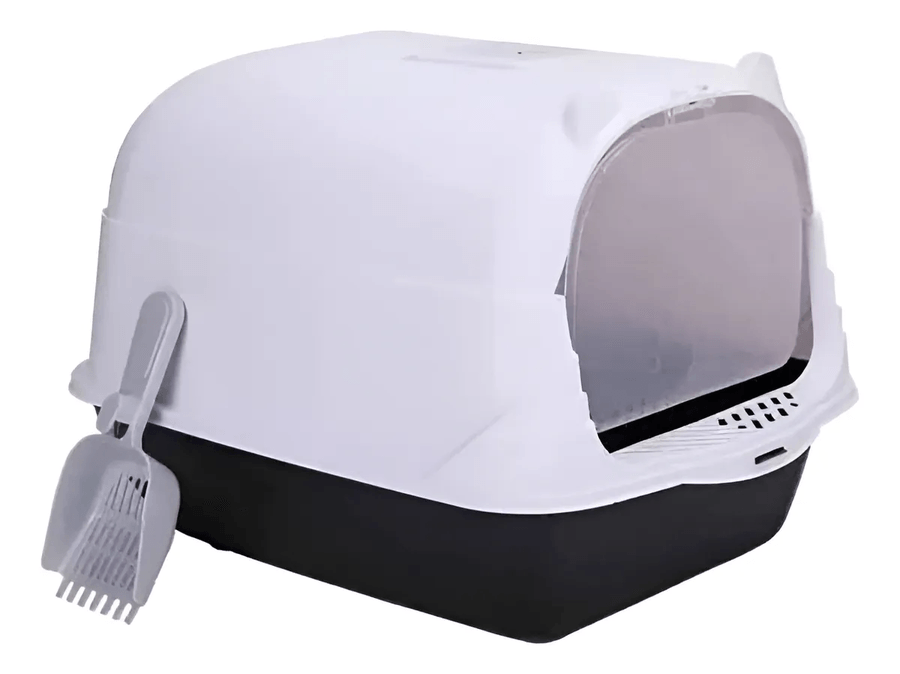 Arenero De Gatos Bandeja Sanitaria Baño De Mascota Pala Xl Blanco
