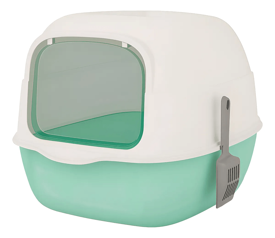 Arenero Para Gatos Roro Cerrado Baño Sanitario Caja Arena Gato Roro Color Verde - 1000245