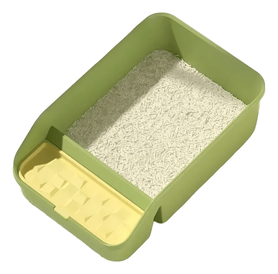 Arenero De Gatos Xxl Bandeja Sanitaria De Mascotas Grande Verde
