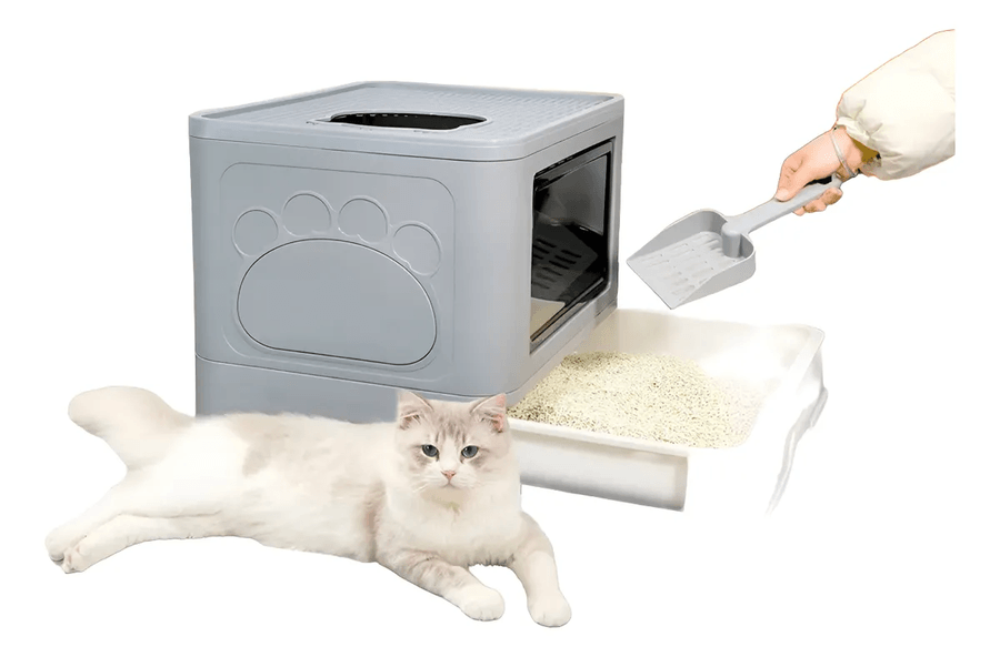 Arenero Cerrado Para Gatos Xxl Con Pala Y Filtro