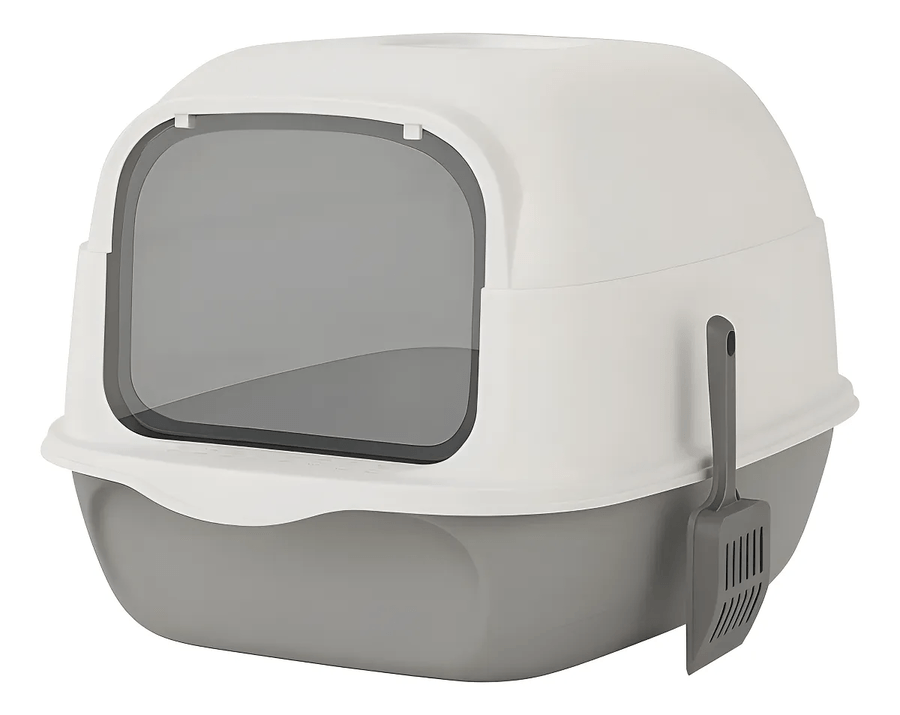 Arenero Para Gatos Roro Cerrado Baño Sanitario Caja Arena Gato Roro Color Gris - 1000245