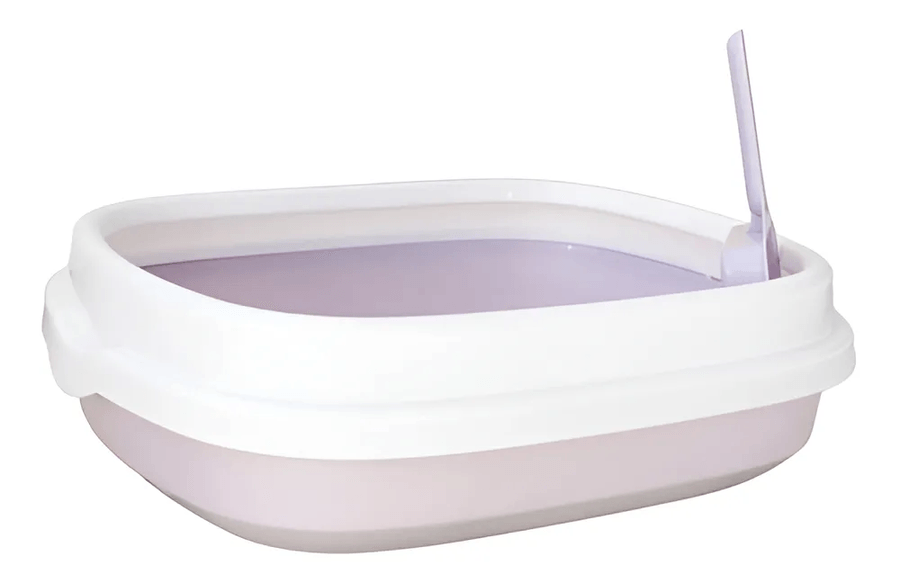 Arenero Para Gatos Con Pala Recogedora Pequeña 40x33x12 Cm Violeta