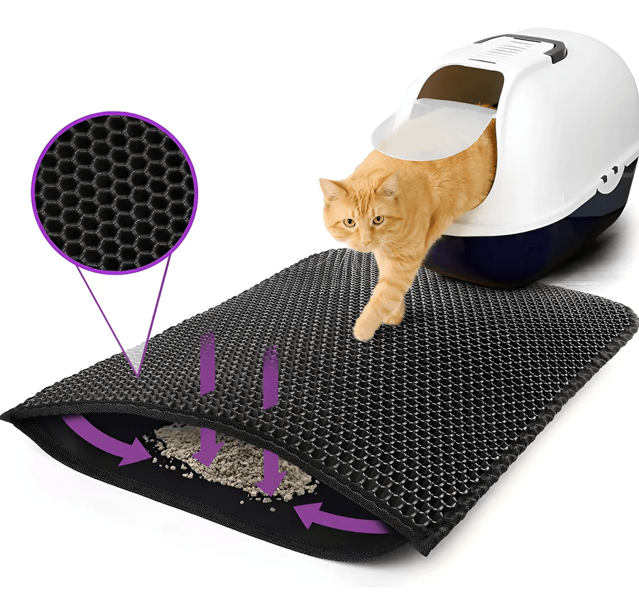 Alfombra Para Atrapar Arena De Gatos Tapete Arenero Mascotas Color Negro Jior Spa 45*60cm