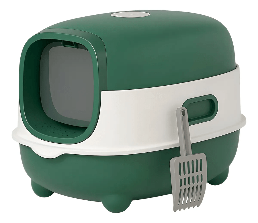 Arenero Gato Roro Caja De Arena Cerrada Baño Sanitario Gatos Roro Color Verde - 1000246