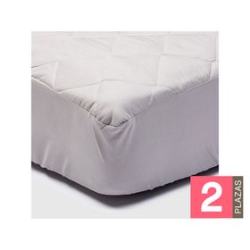 Cubre Colchón 2 plazas gris