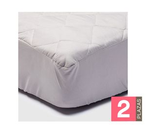 Cubre Colchón 2 plazas gris