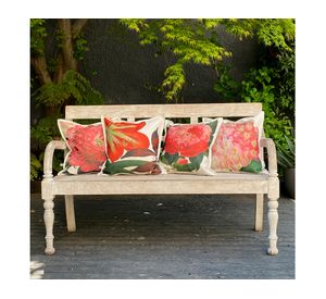 Cojín decorativo Lilium linet crudo 45x45 cm