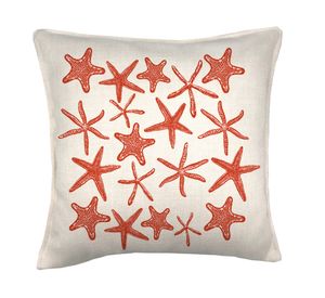 Cojín 45x45 cm Estrellas rojo crudo