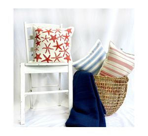 Cojín 45x45 cm Estrellas rojo crudo