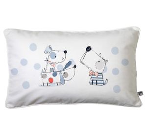 Cojín 50x30 cm Dogs blanco