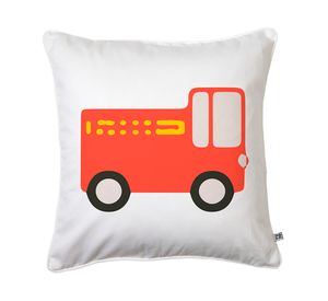 Cojín 45x45 cm Auto rojo blanco