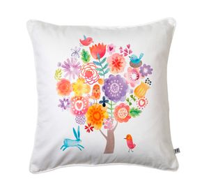 Cojín 45x45 cm Arbolito blanco