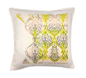 Cojín decorativo azul Limón linet crudo 45x45 cm