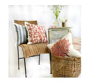 Cojín decorativo Algas linet crudo 45x45 cm