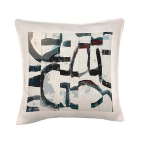 Cojín 45x45 cm Fragmentos 1 crudo