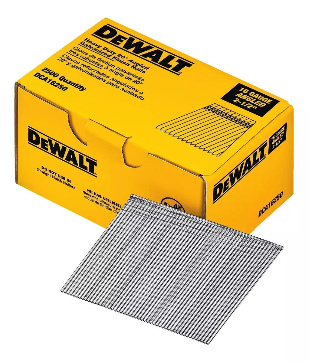 Caja De 2500 Clavos Reforzados 2-1/2 16ga Dewalt Dca16250